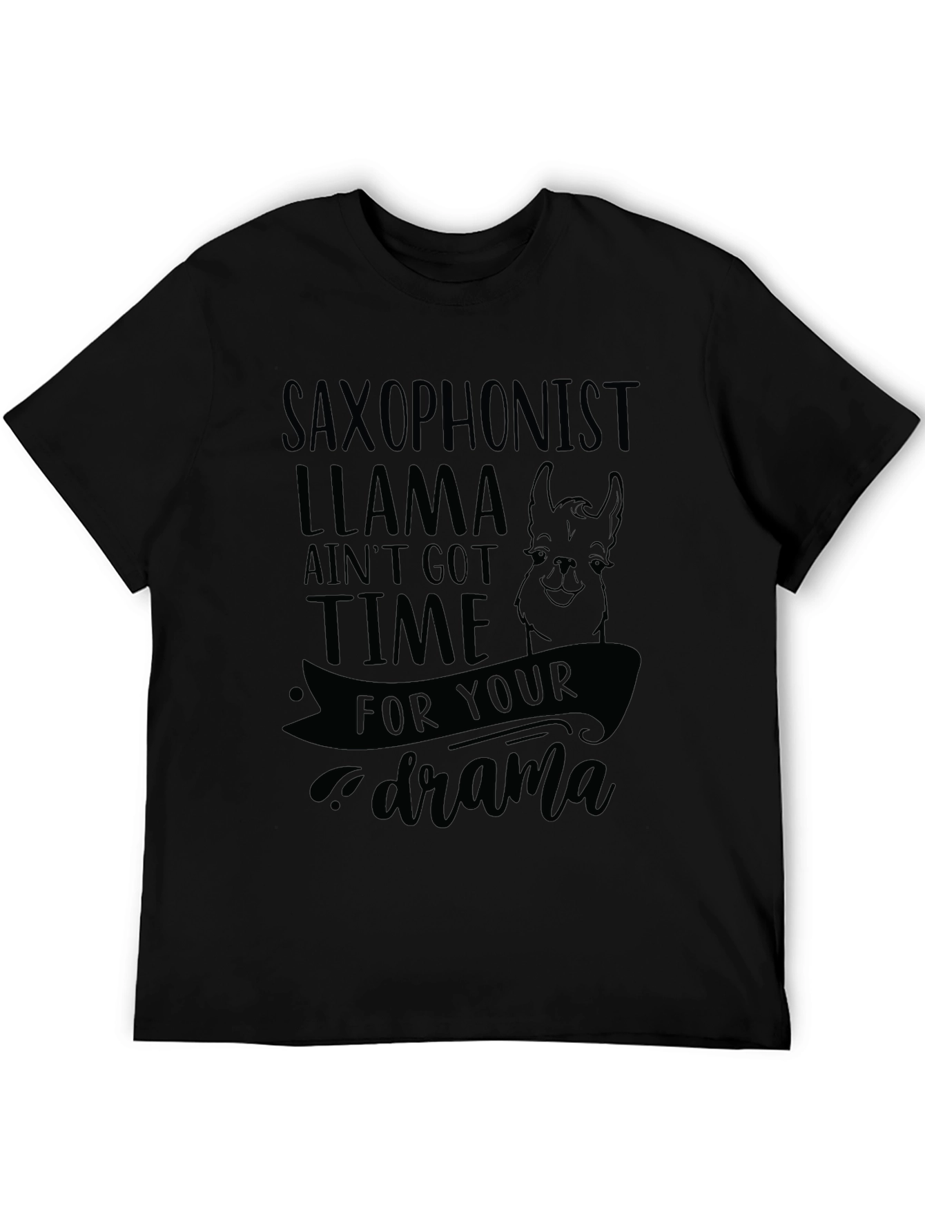 Saxophonist Llama Graphic T-Shirt - No Drama