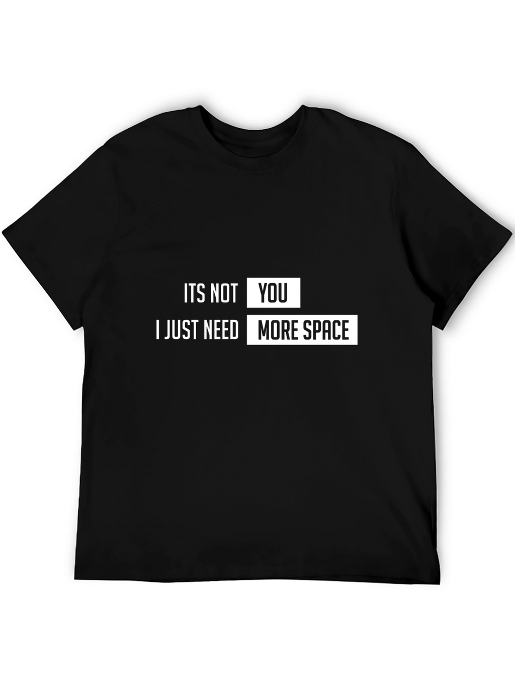 Funny More Space Graphic Tee - Black Cotton