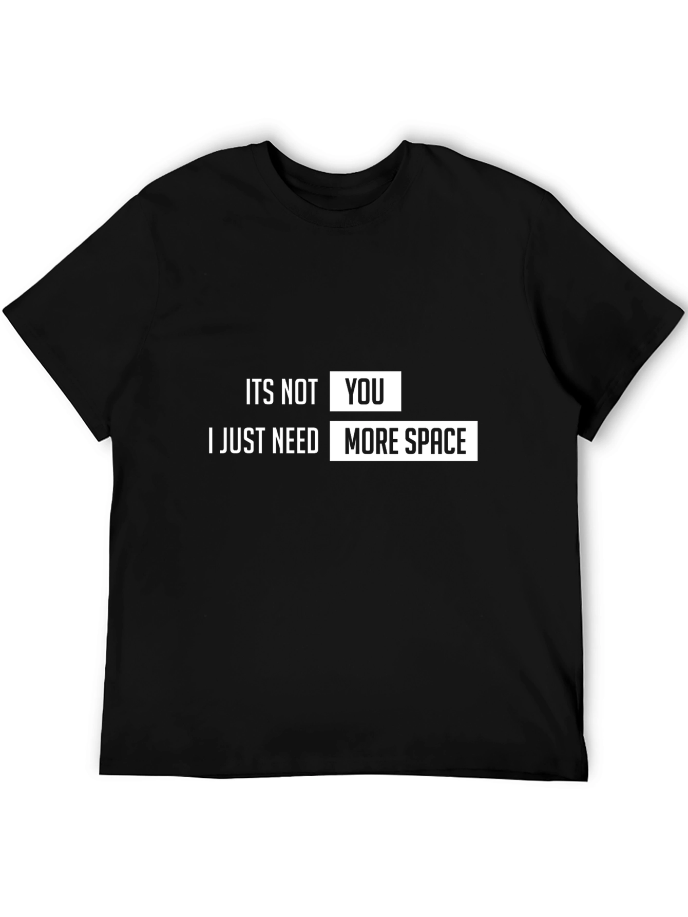 Funny More Space Graphic Tee - Black Cotton