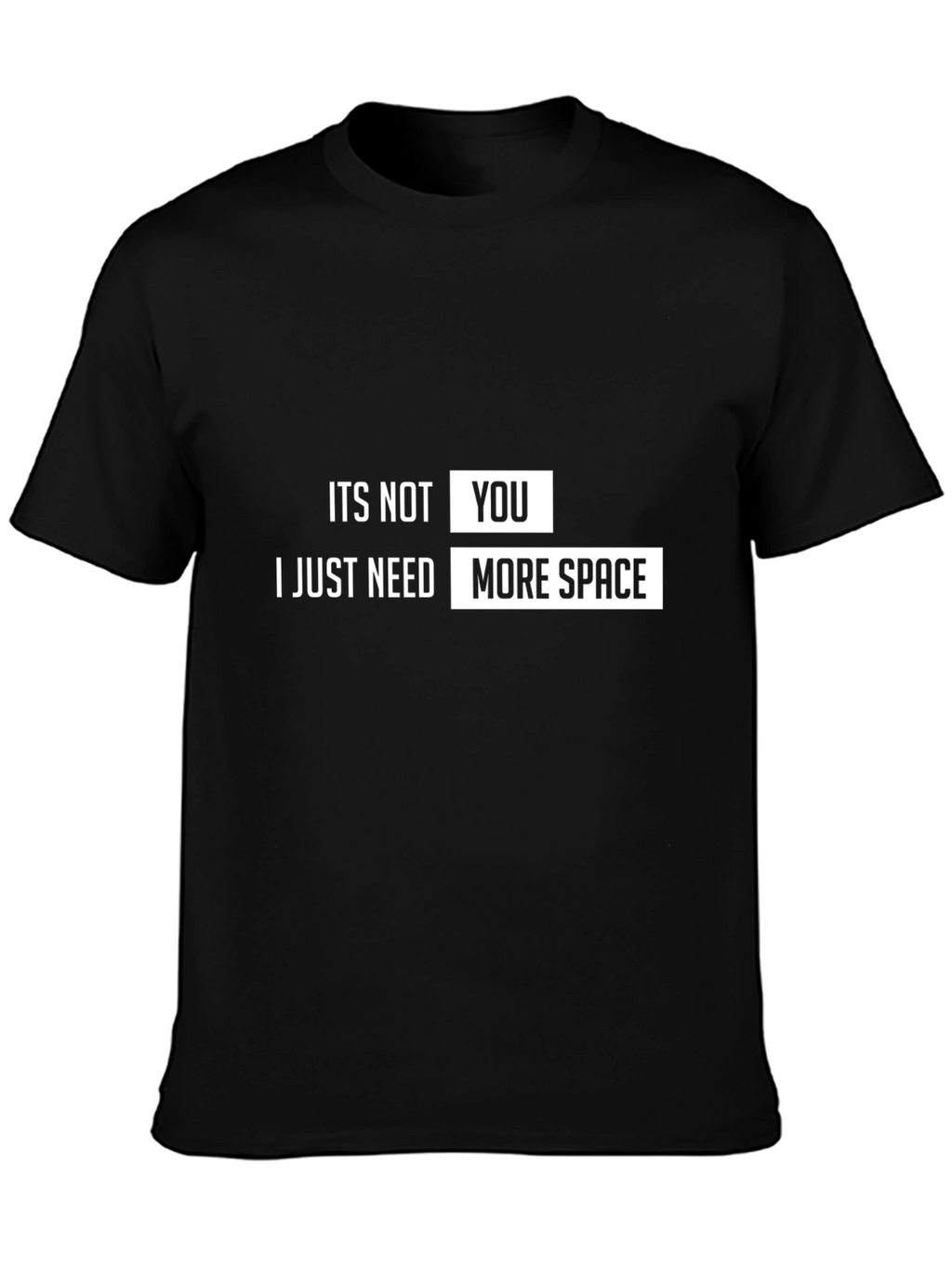 Funny More Space Graphic Tee - Black Cotton