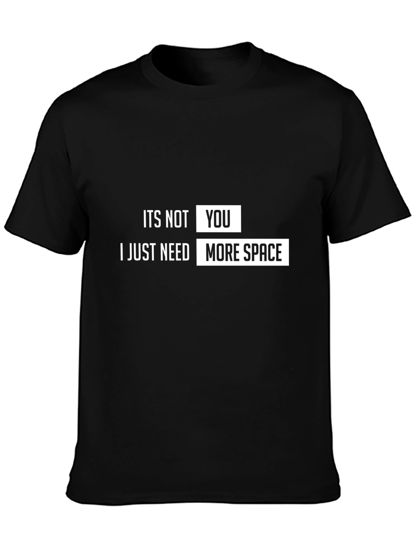 Funny More Space Graphic Tee - Black Cotton