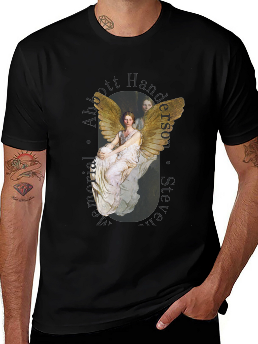 Angel Art Black T-Shirt