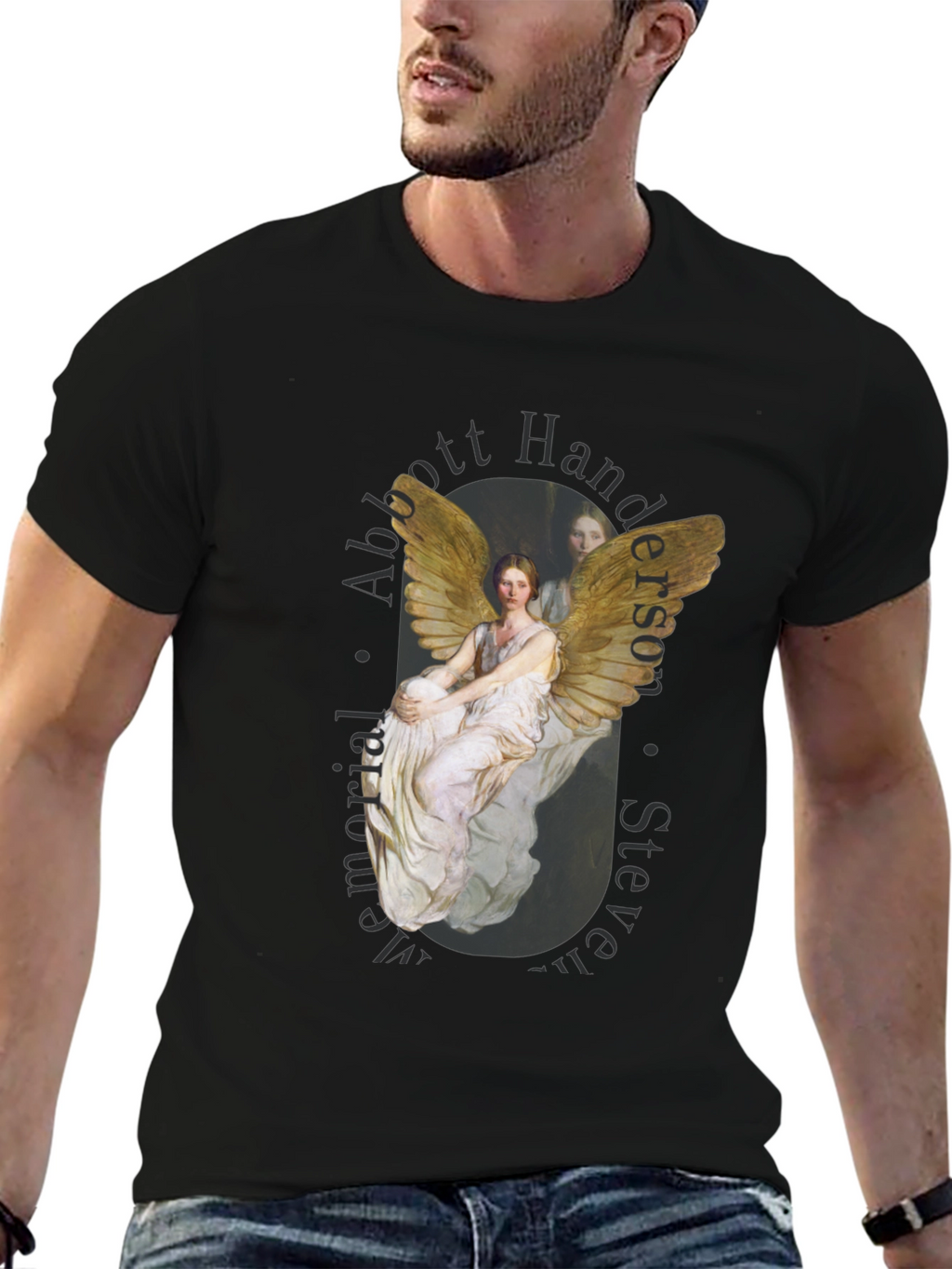 Angel Art Black T-Shirt