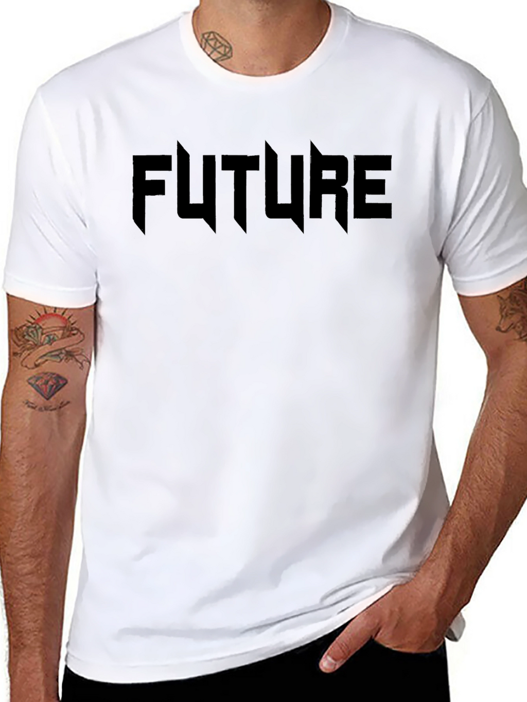 Future Graphic Black T-Shirt - Modern Streetwear Style