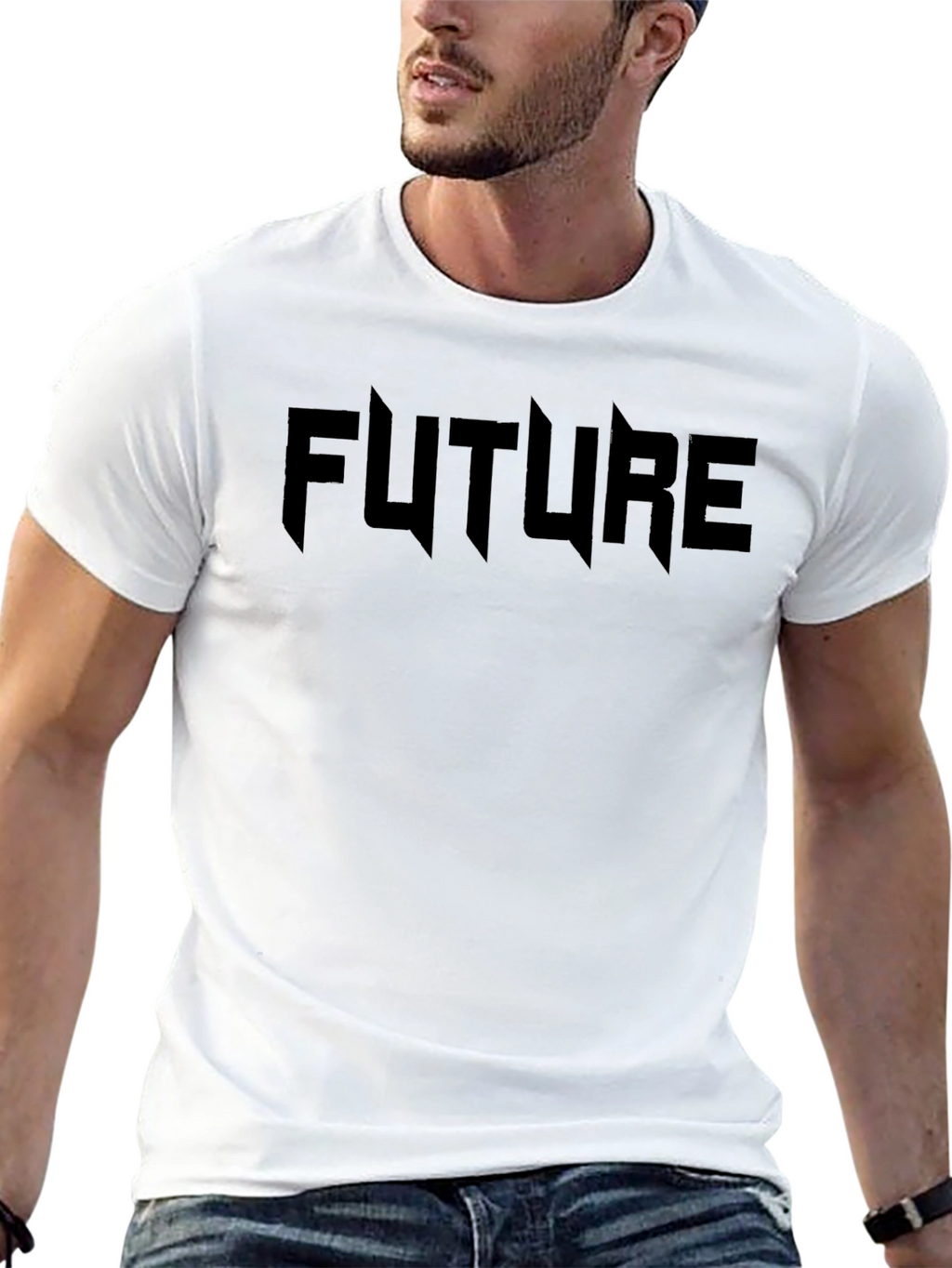 Future Graphic Black T-Shirt - Modern Streetwear Style