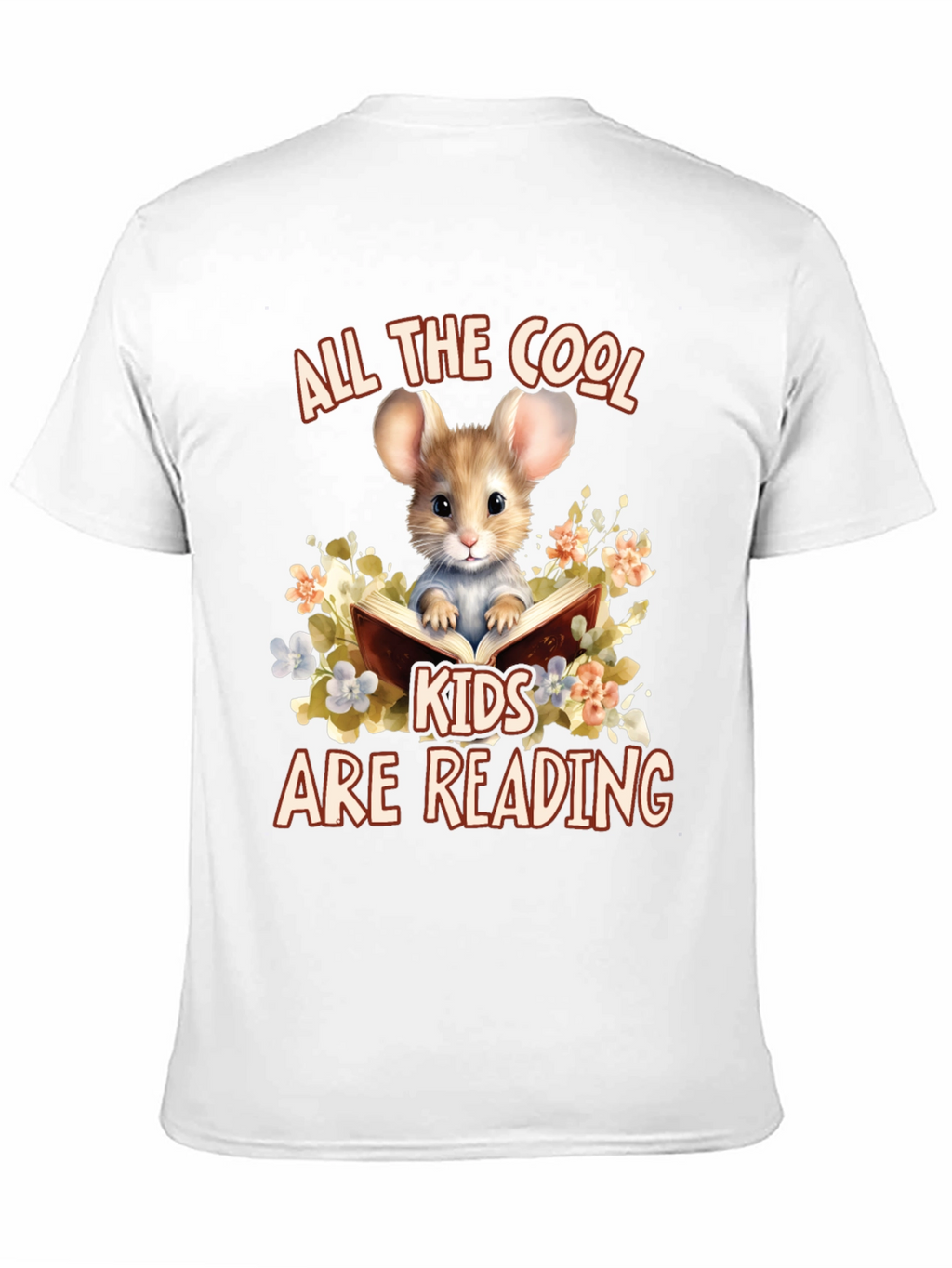 Cool Kids Reading Mouse Graphic T-Shirt