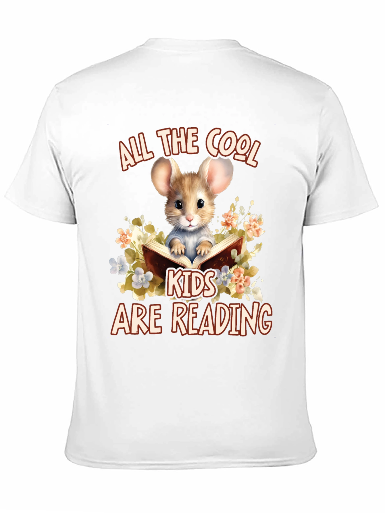 Cool Kids Reading Mouse Graphic T-Shirt