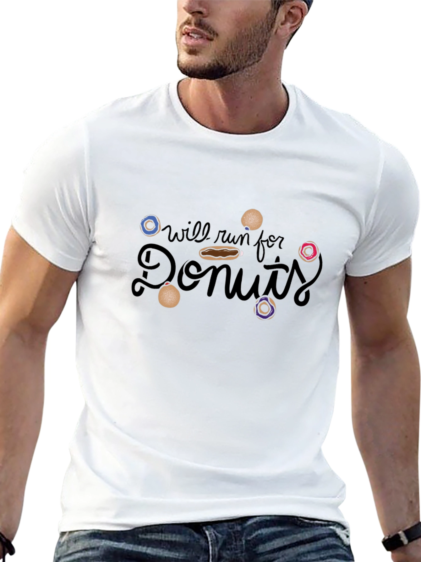 Will Run for Donuts Graphic T-Shirt