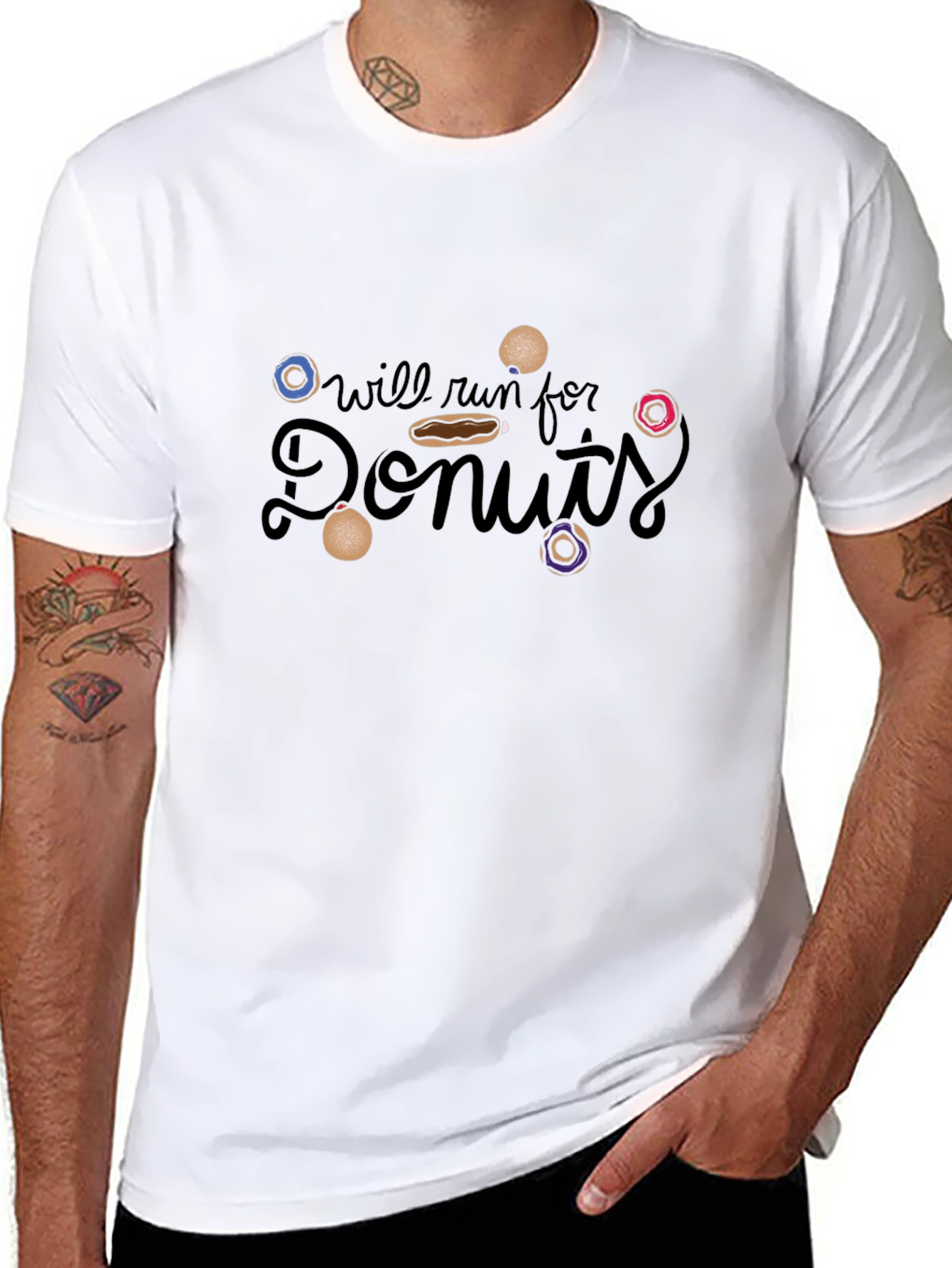 Will Run for Donuts Graphic T-Shirt