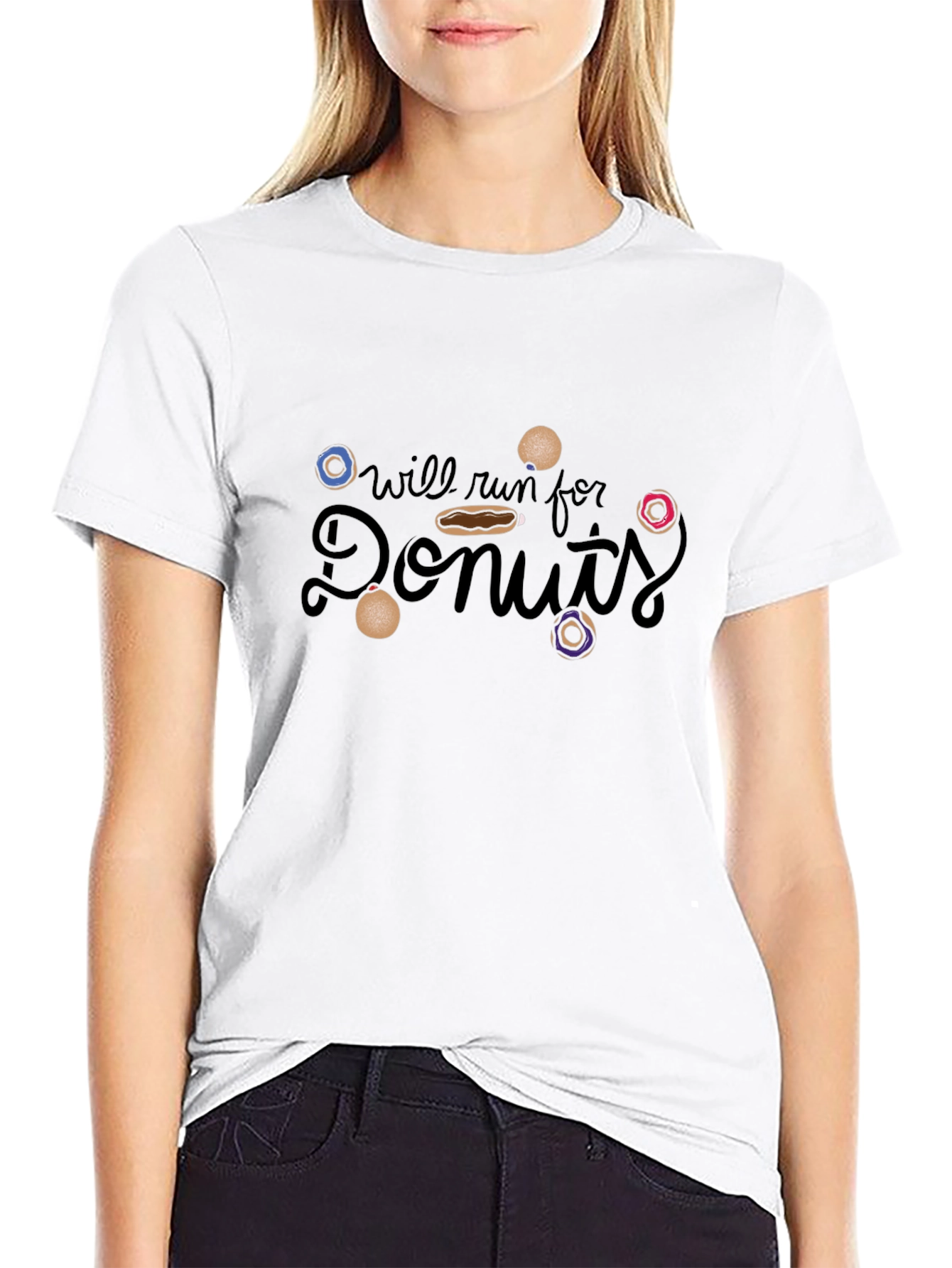 Will Run for Donuts Graphic T-Shirt