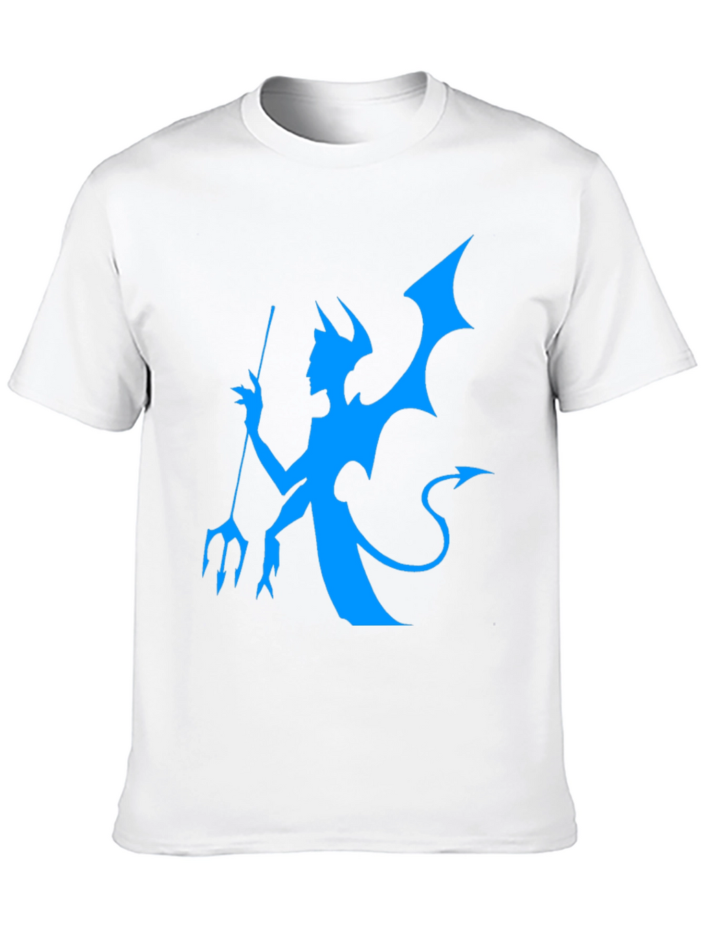 Black T-Shirt with Blue Devil Graphic