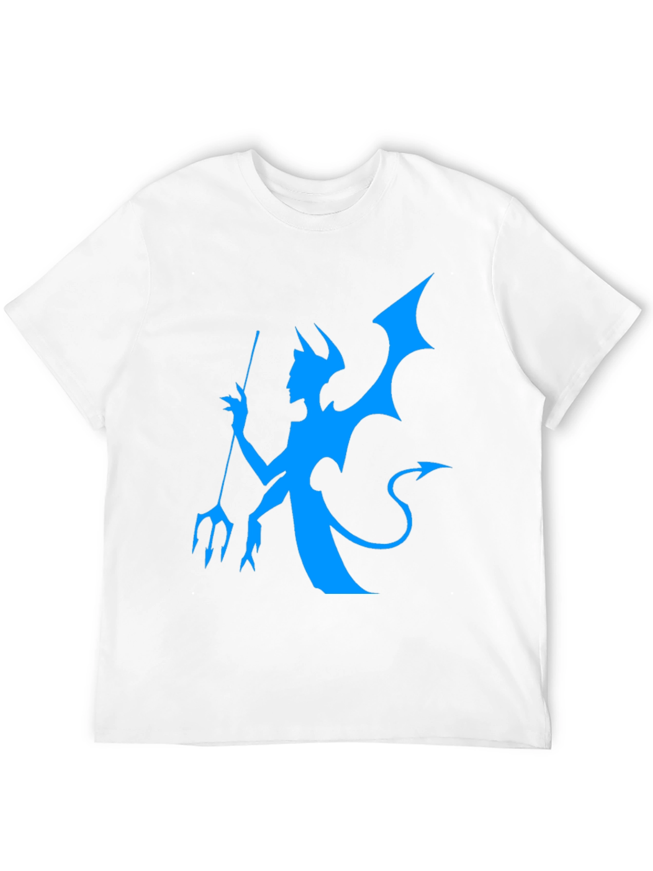 Black T-Shirt with Blue Devil Graphic