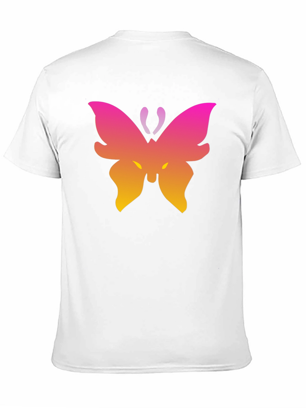 Gradient Butterfly Graphic Black T-Shirt