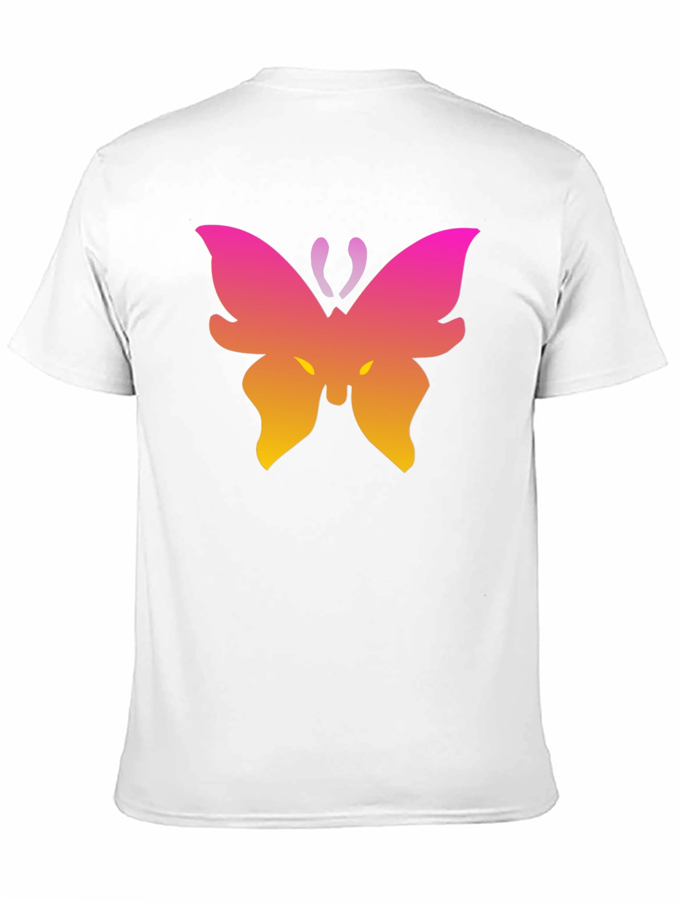 Gradient Butterfly Graphic Black T-Shirt