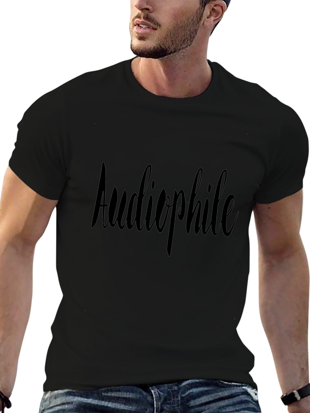 Audiophile Black T-Shirt: Music Lover Tee