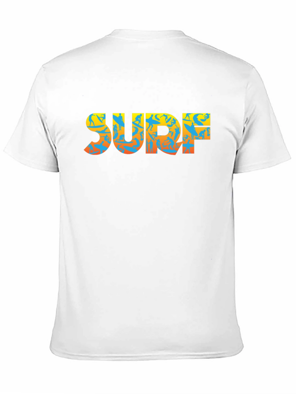 Surf Silhouette Graphic Tee - Black Cotton T-Shirt