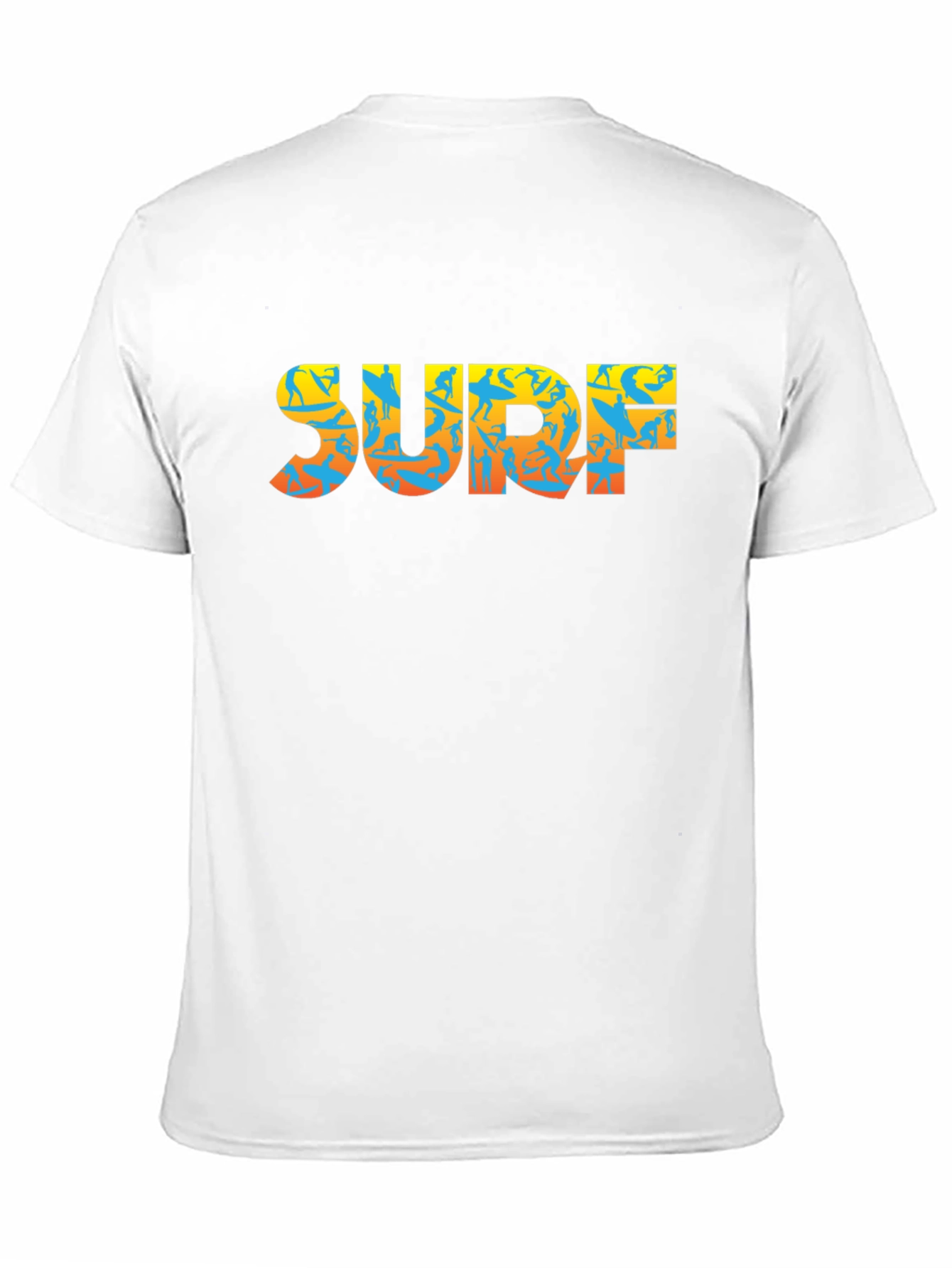 Surf Silhouette Graphic Tee - Black Cotton T-Shirt