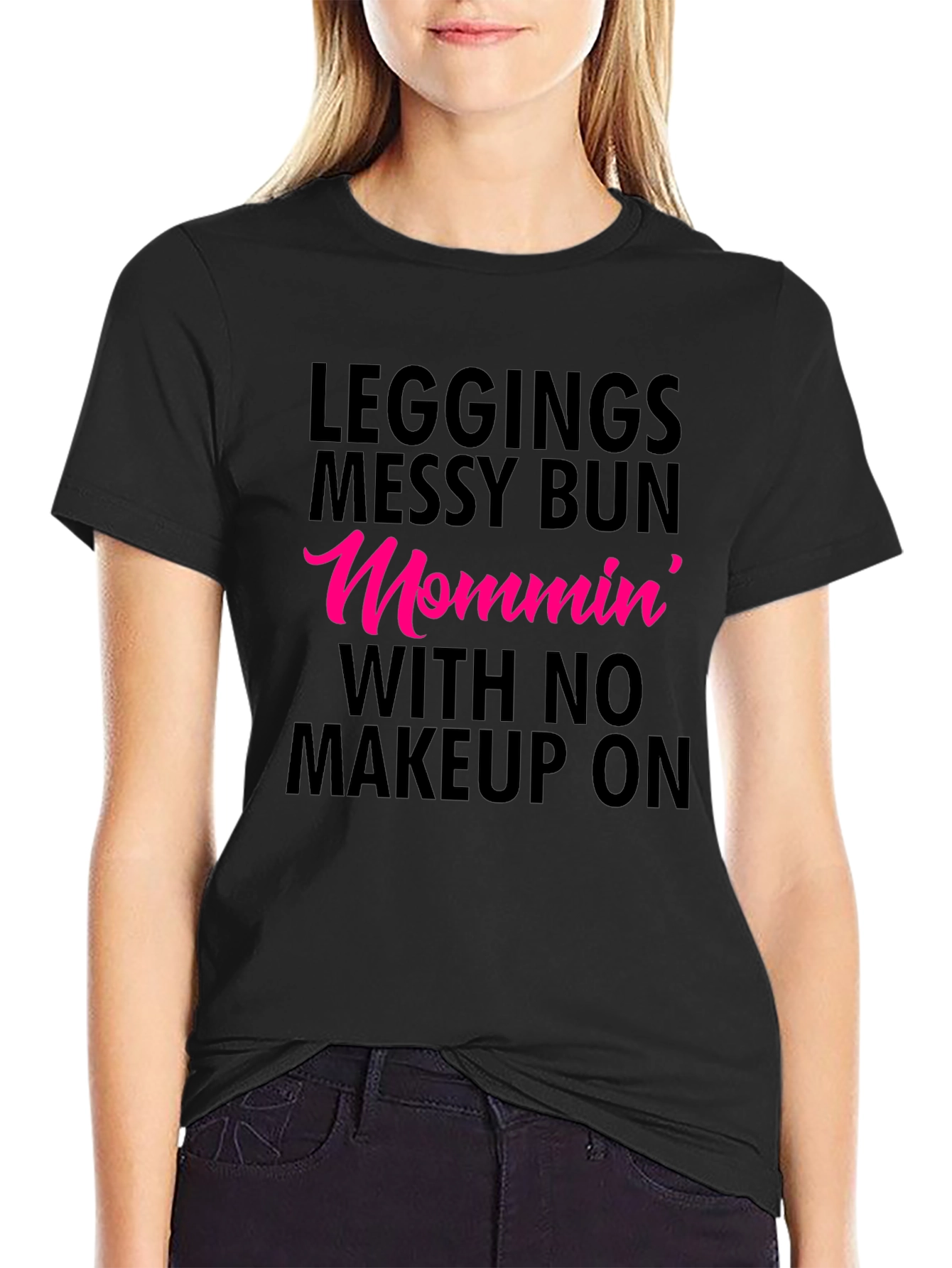Mommin Messy Bun Tee - Leggings Life