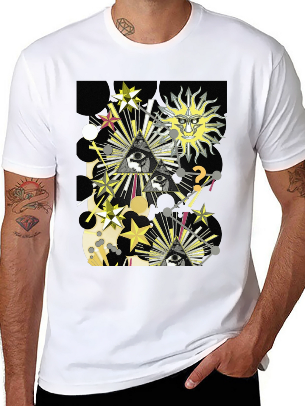 Mystic Eye Pyramid Graphic Black T-Shirt