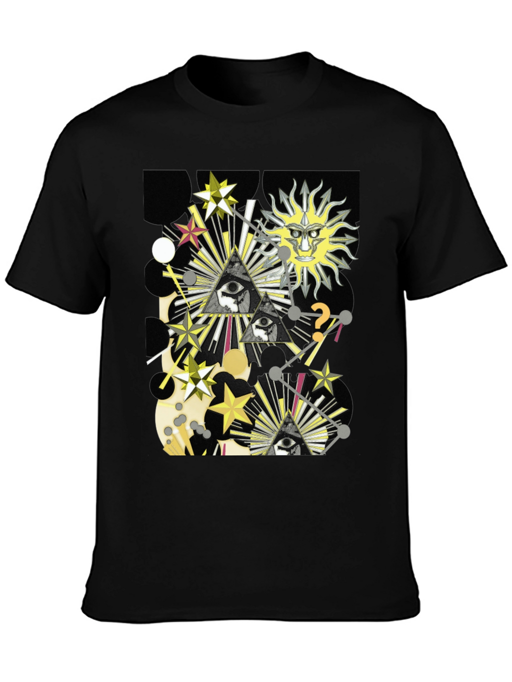 Mystic Eye Pyramid Graphic Black T-Shirt