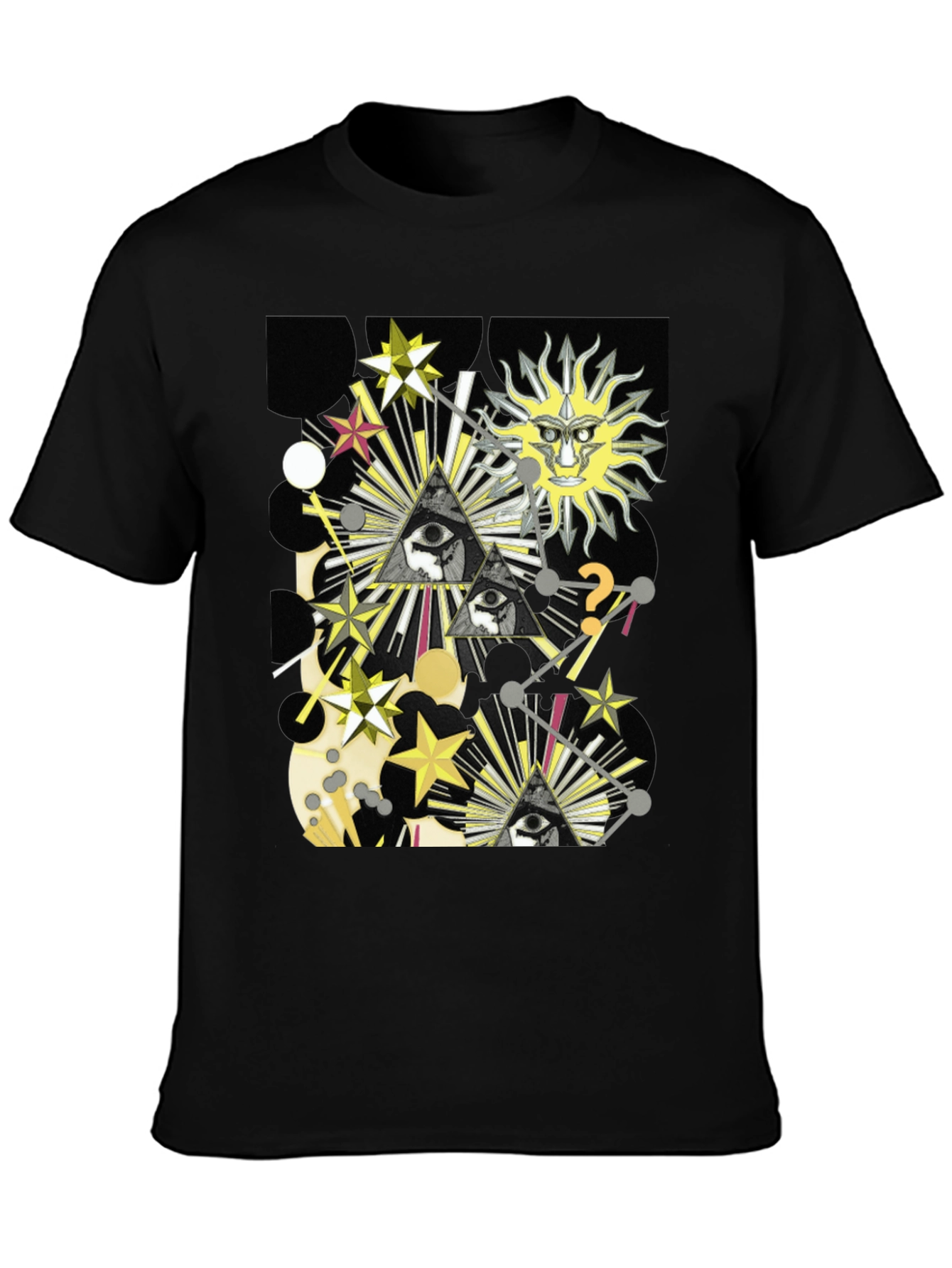 Mystic Eye Pyramid Graphic Black T-Shirt