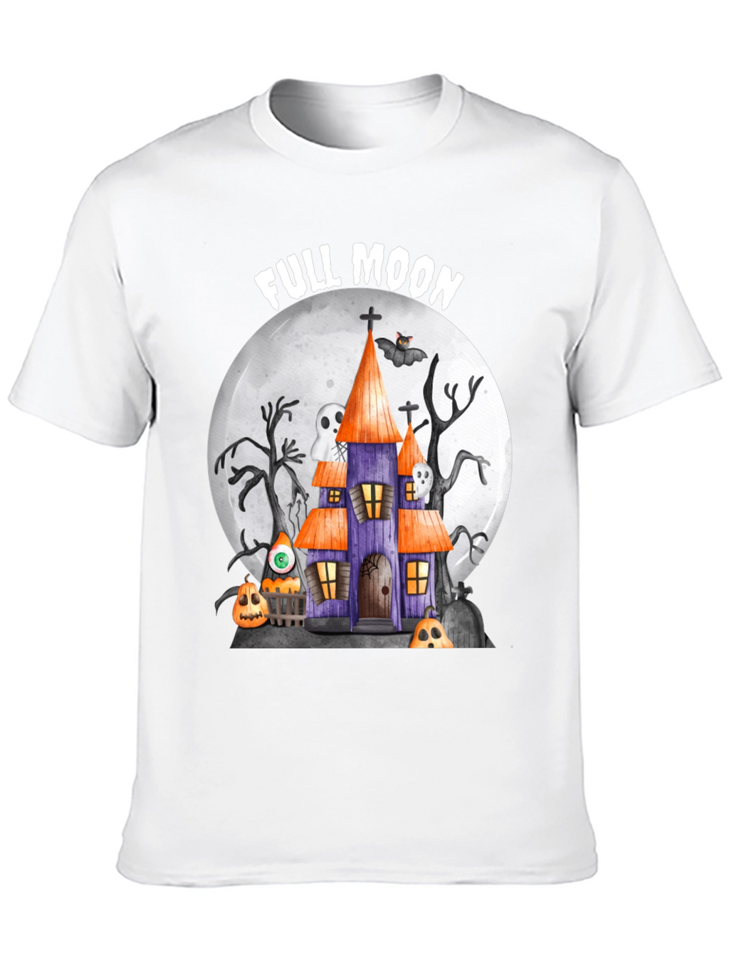 Full Moon Halloween House T-Shirt