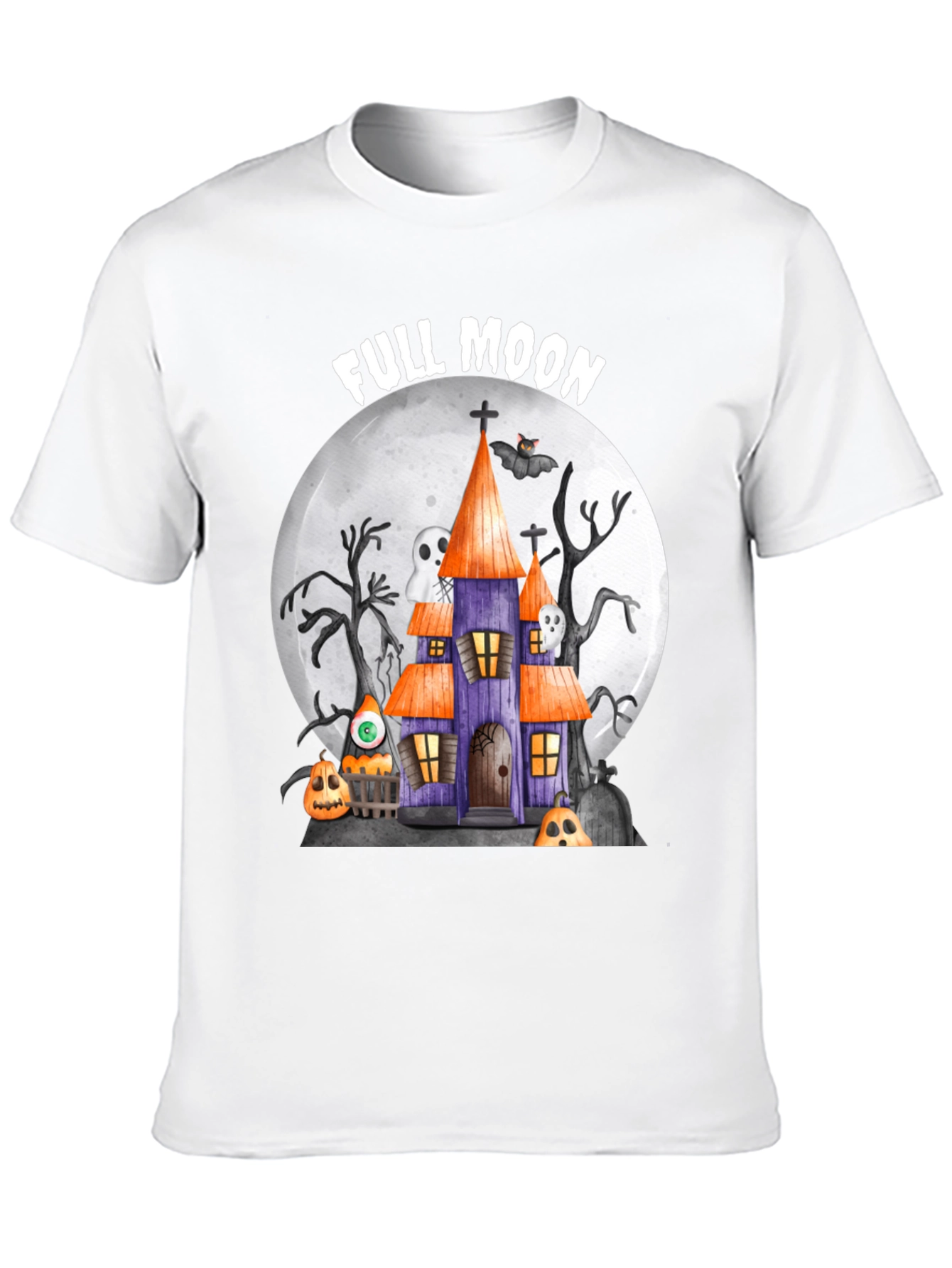 Full Moon Halloween House T-Shirt