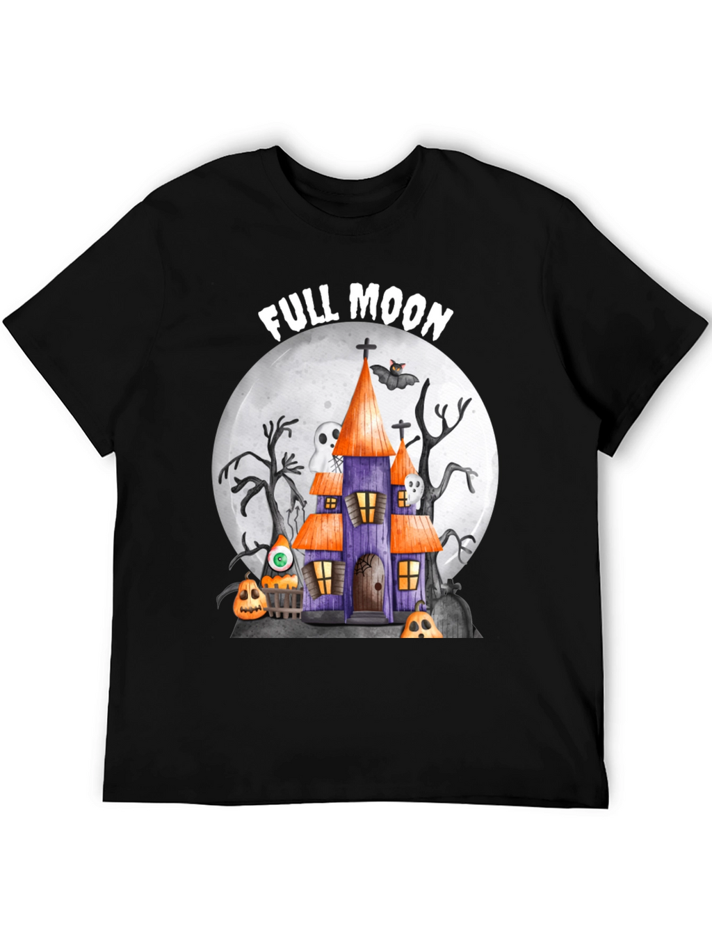 Full Moon Halloween House T-Shirt