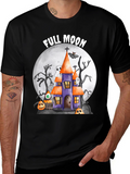 Full Moon Halloween House T-Shirt