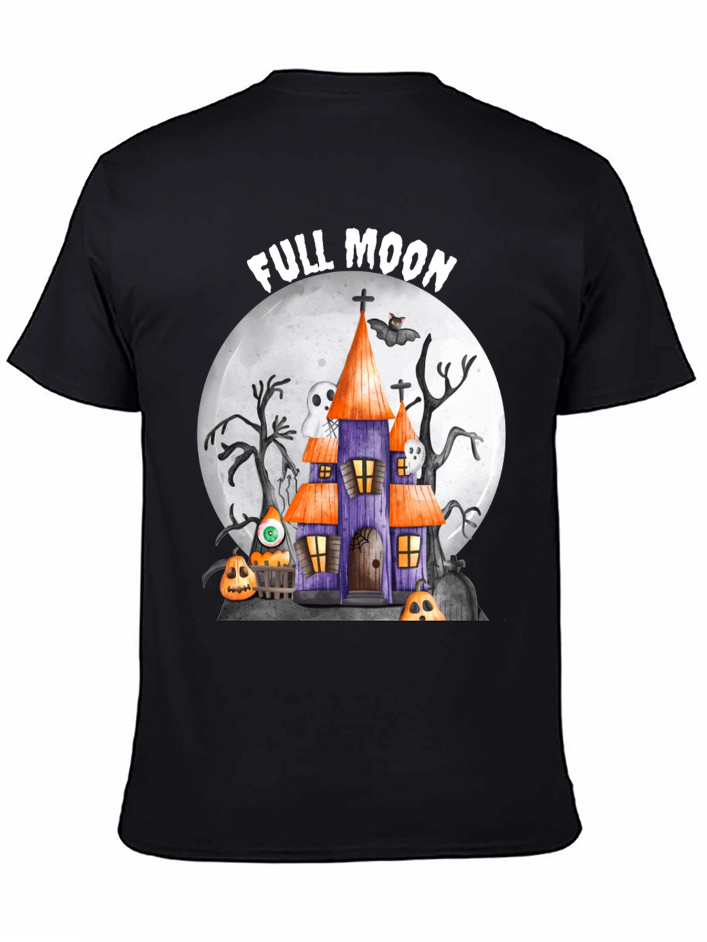 Full Moon Halloween House T-Shirt