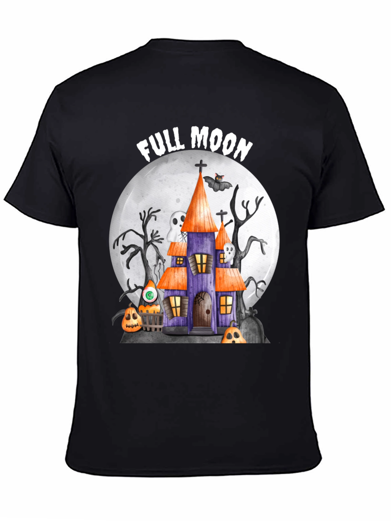Full Moon Halloween House T-Shirt