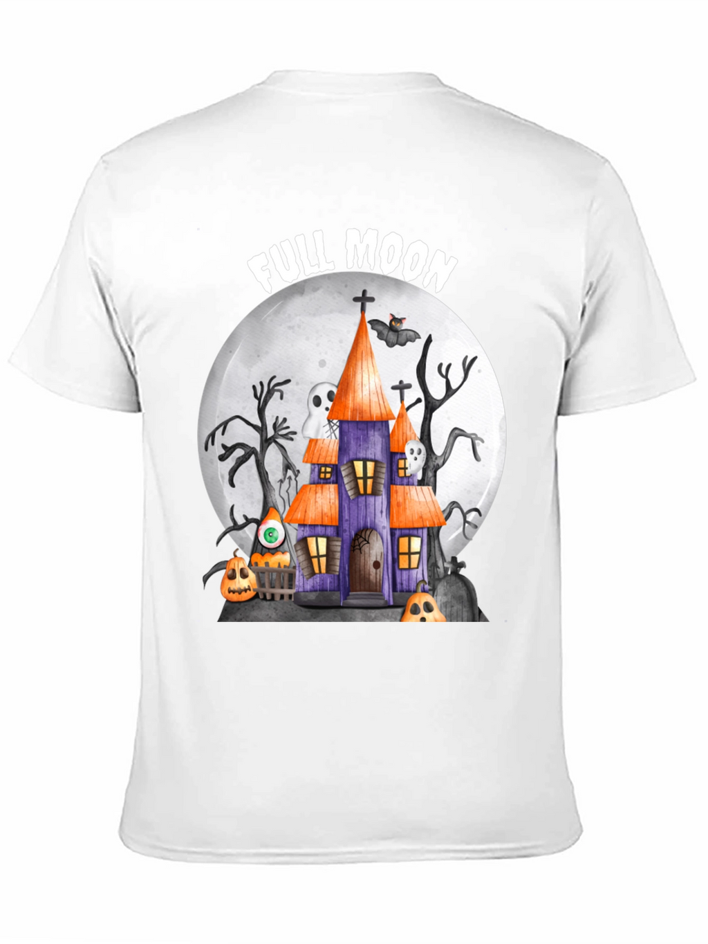 Full Moon Halloween House T-Shirt