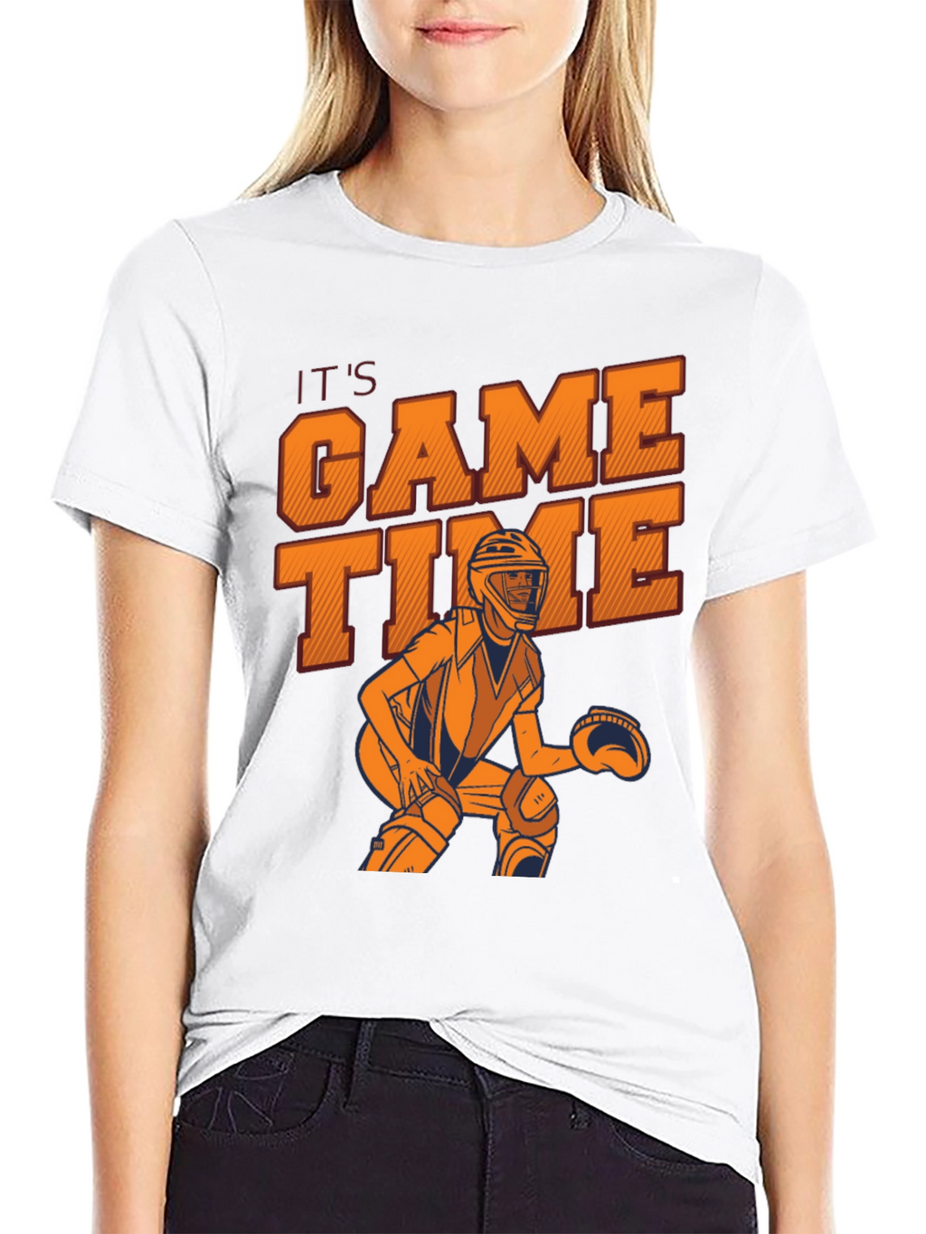Its Game Time Black Graphic Tee