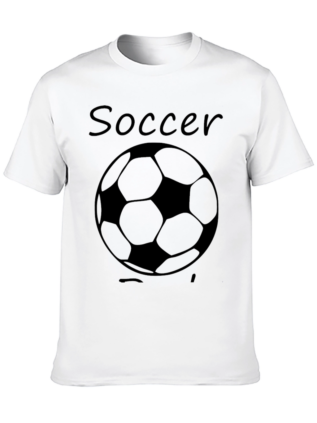 Soccer Ball Graphic Tee - Black Cotton Shirt