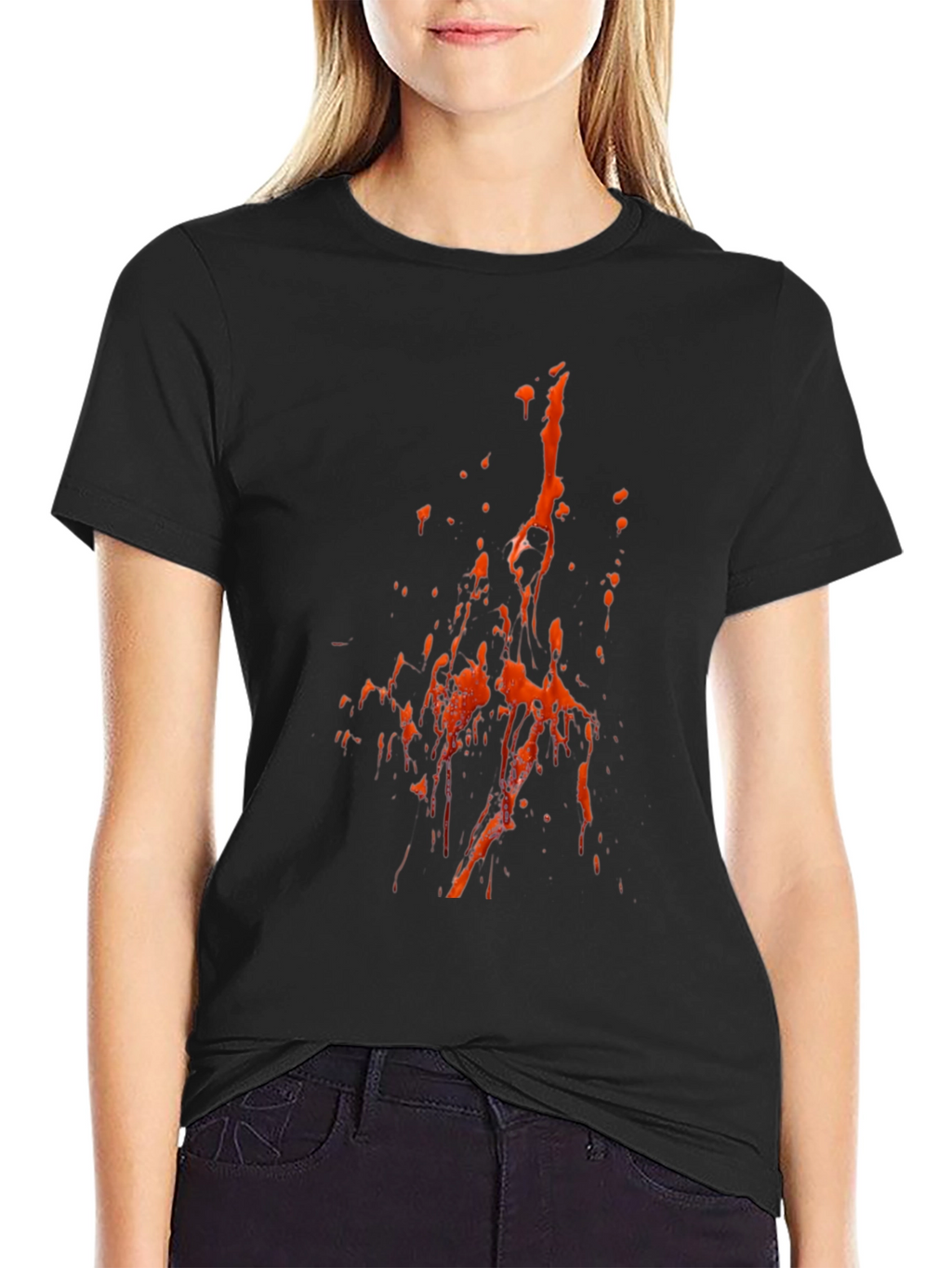 Abstract Splatter T-Shirt - Black