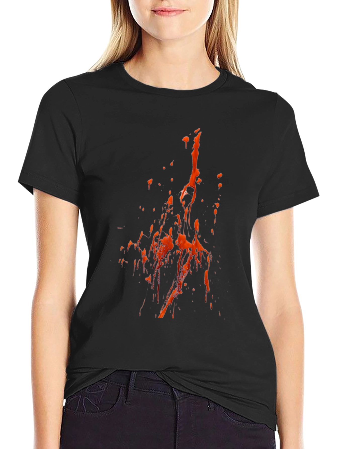 Abstract Splatter T-Shirt - Black