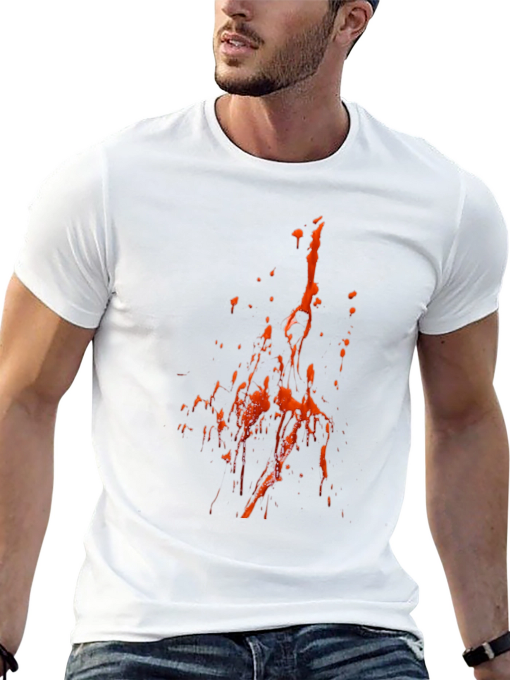 Abstract Splatter T-Shirt - Black
