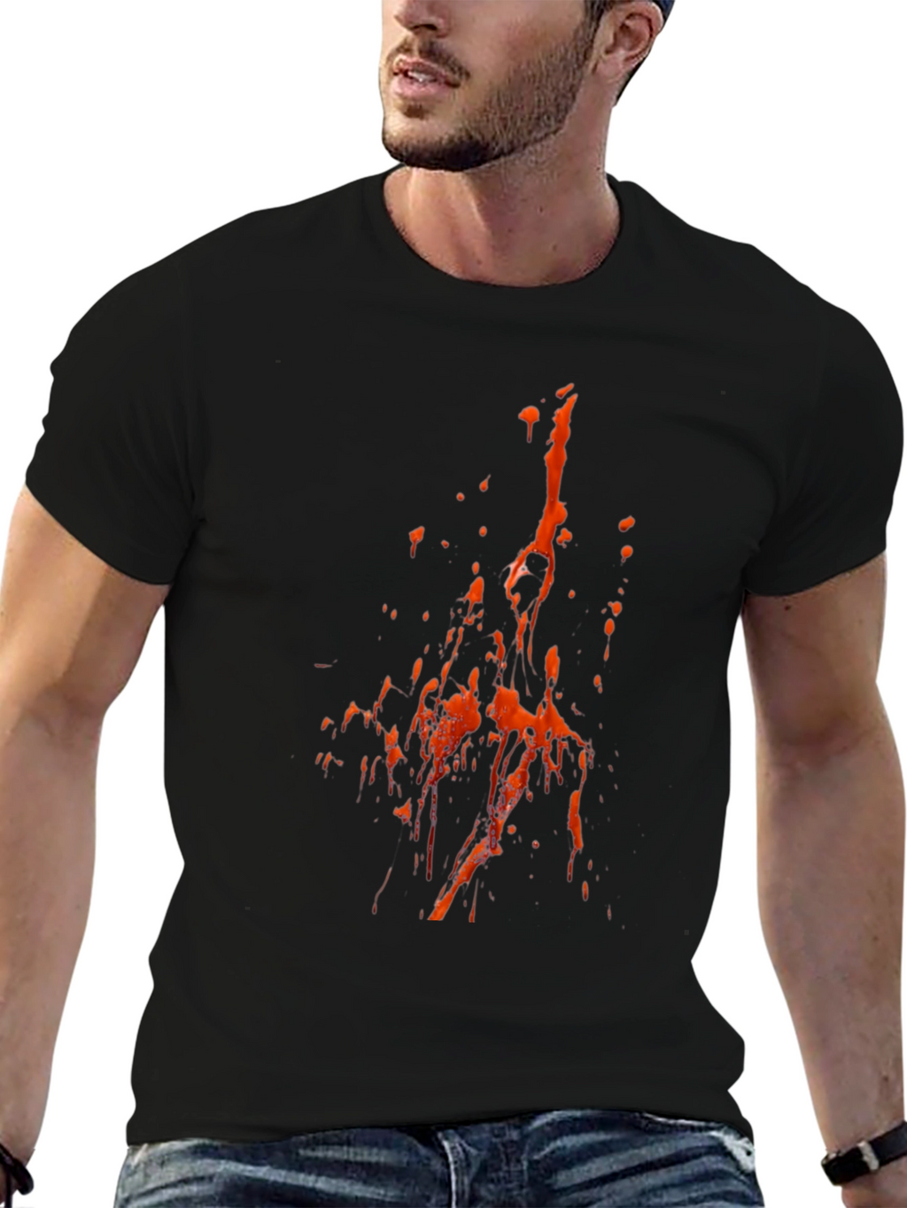 Abstract Splatter T-Shirt - Black