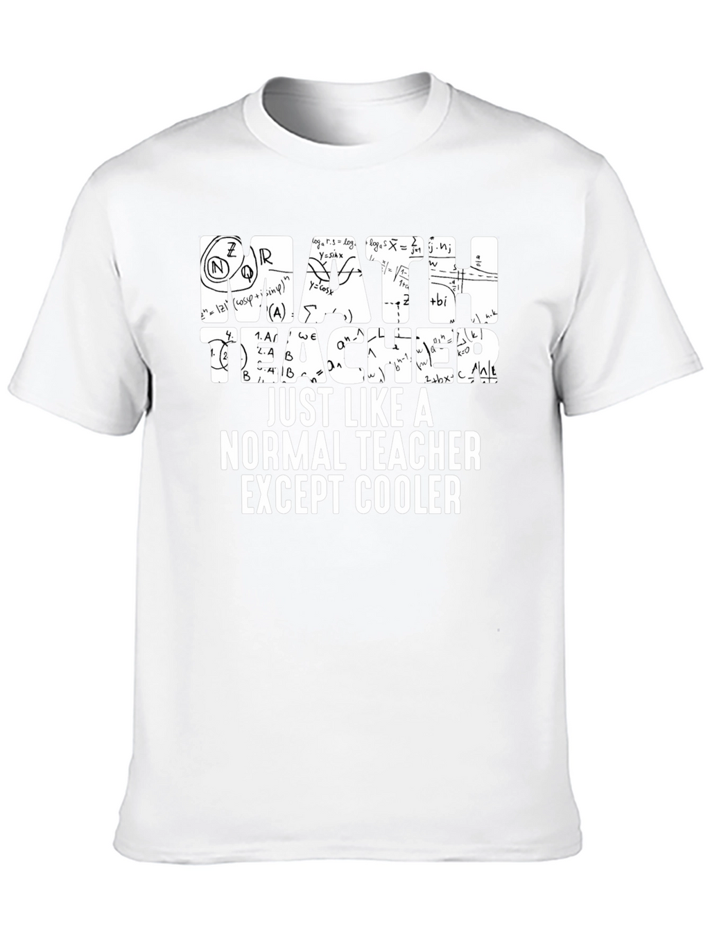 Math Teacher Cool Black T-Shirt