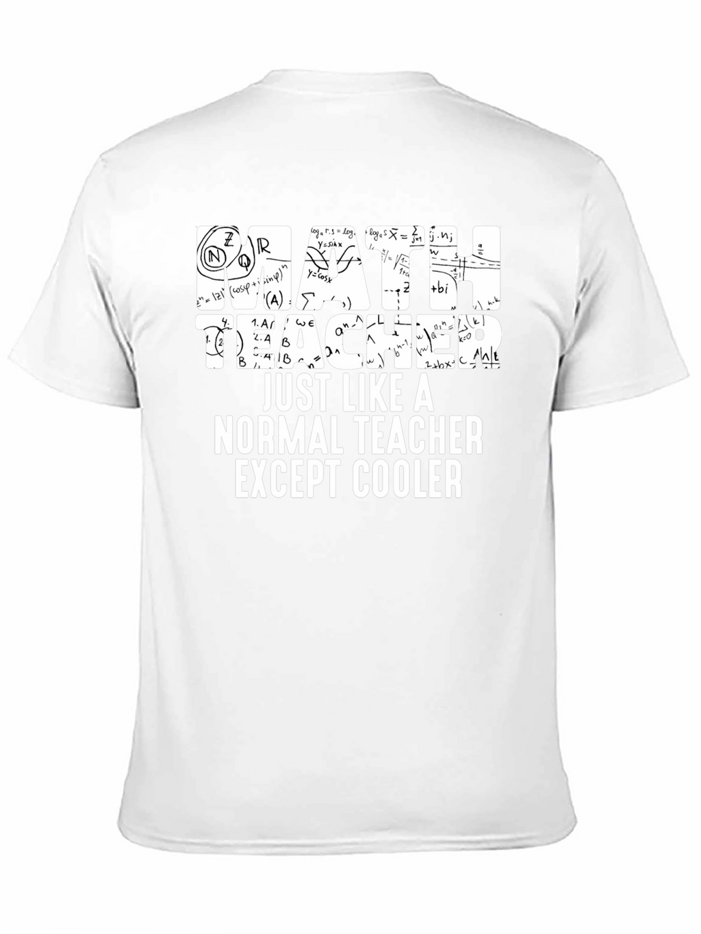 Math Teacher Cool Black T-Shirt