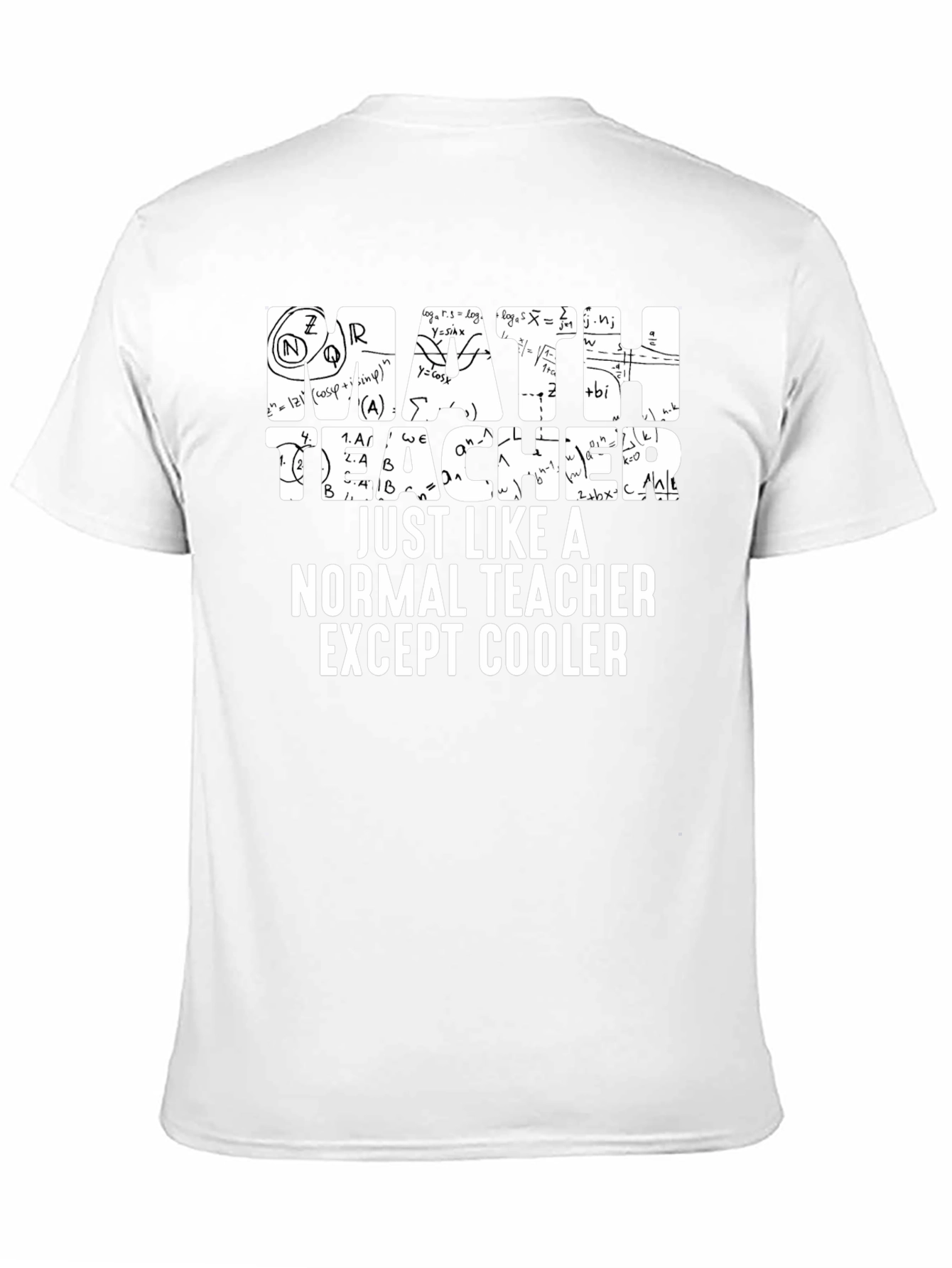 Math Teacher Cool Black T-Shirt