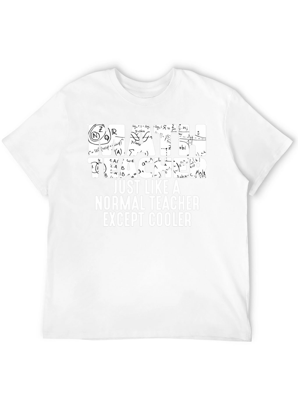 Math Teacher Cool Black T-Shirt