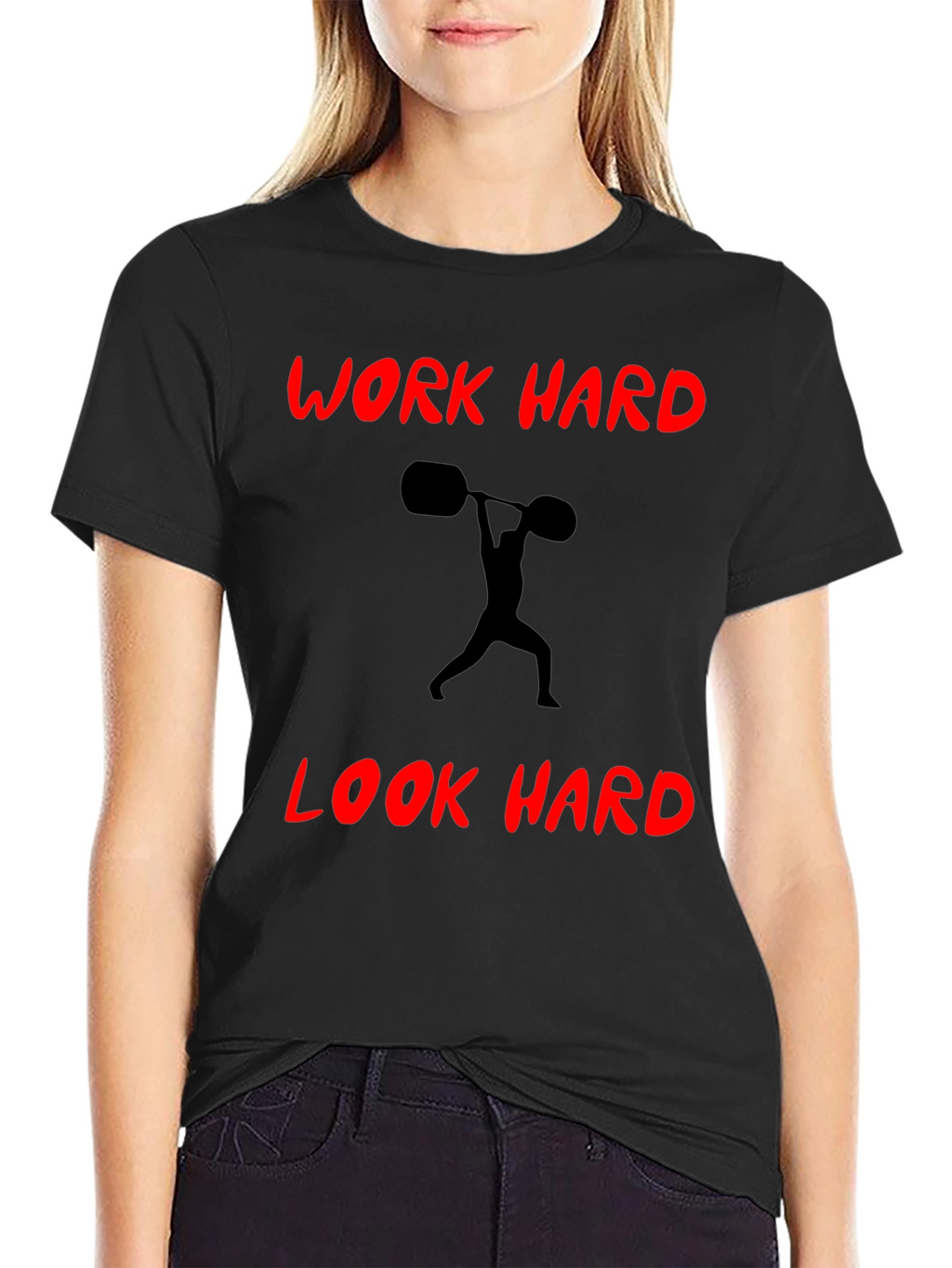 Work Hard Look Hard Black T-Shirt