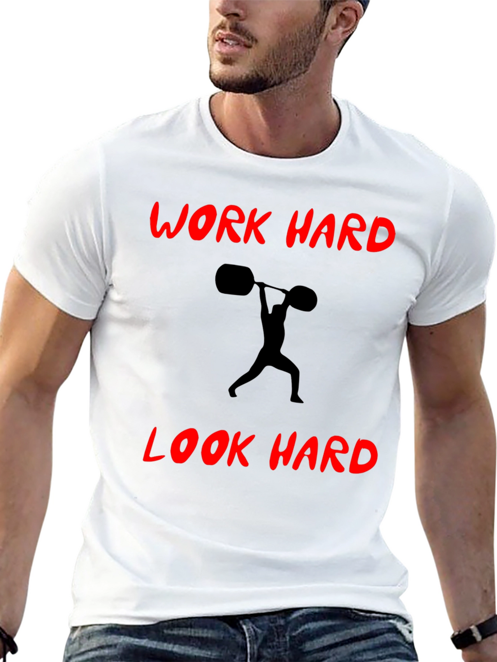 Work Hard Look Hard Black T-Shirt