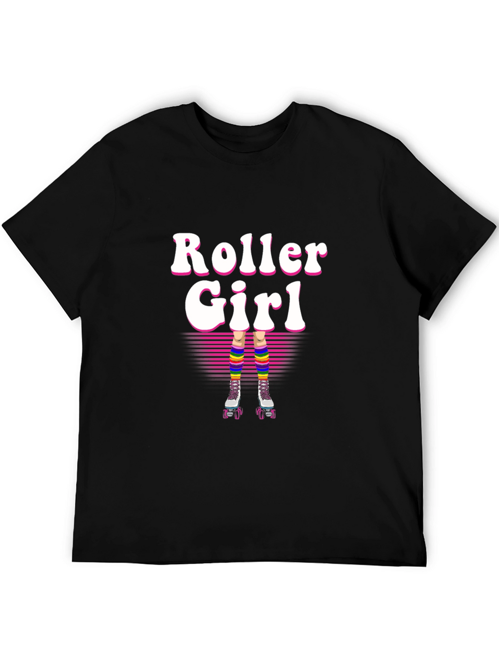 Retro Roller Girl T-Shirt - 80s Style!
