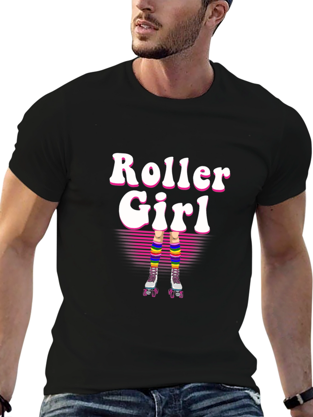 Retro Roller Girl T-Shirt - 80s Style!
