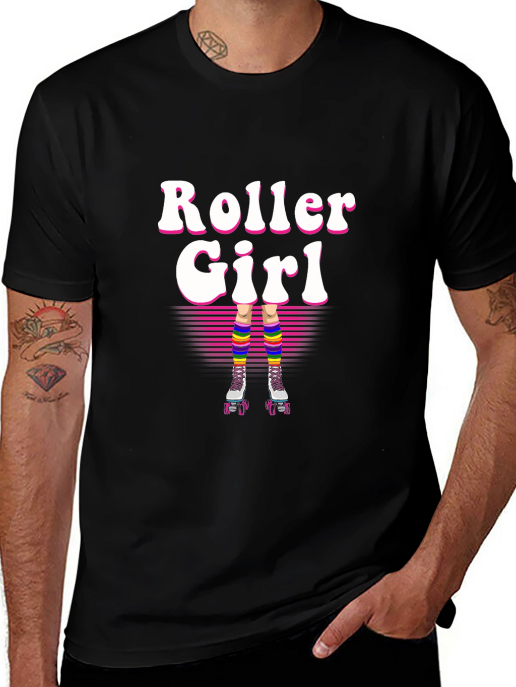 Retro Roller Girl T-Shirt - 80s Style!