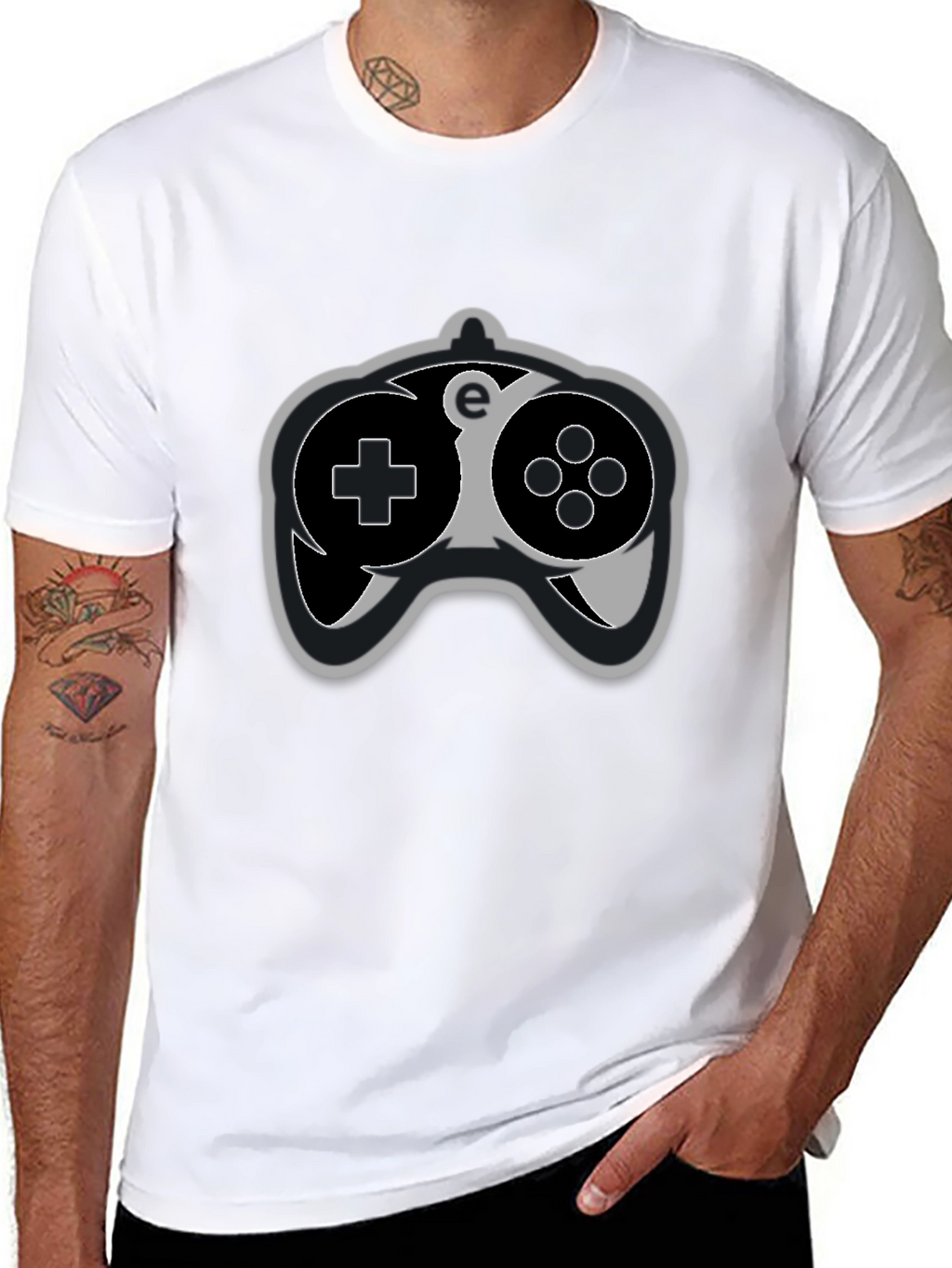 Gamer Controller Graphic Tee - Black Cotton T-Shirt