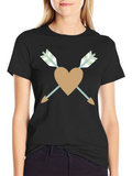 Heart and Arrows Black T-Shirt