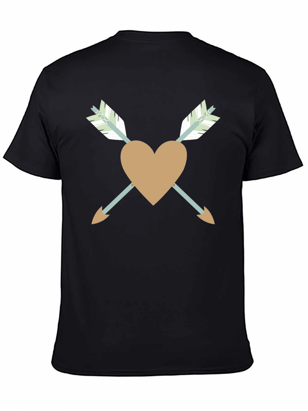 Heart and Arrows Black T-Shirt
